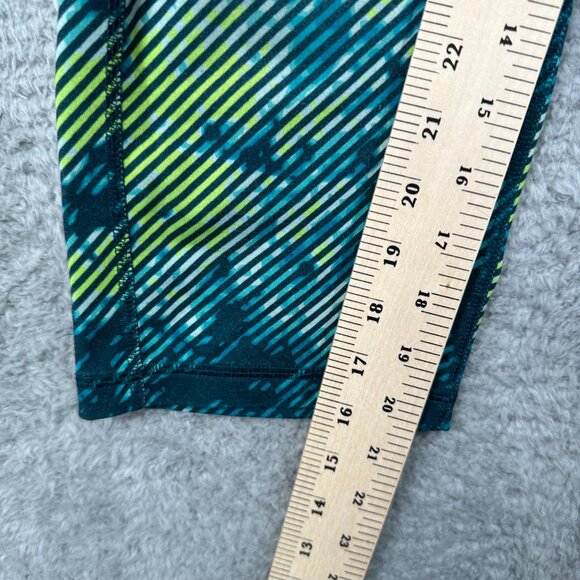Old Navy Active Leggings Women's Size XL Green Striped Low-Rise Cropped Stretch - Picture 8 of 12